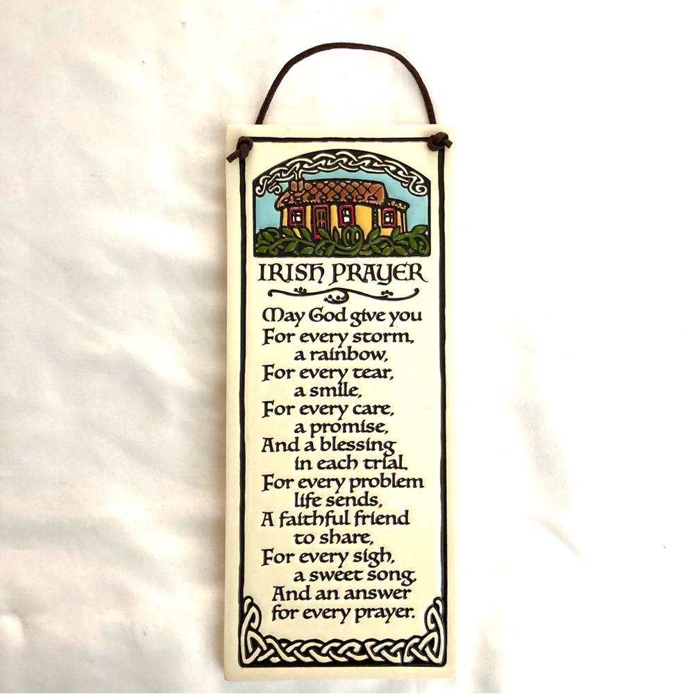 Irish Plaque 8.5” x 3.5” Irish Blessing Prayer Made in USA Spooner Creek